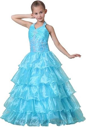 flower girl dresses ice blue