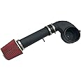 Cold Air Intake Kit with Filter 1988-1995 Fit for Chevrolet GMC C/K/R/V C1500 C2500 C3500 K1500 K2500 K3500 for Suburban 1500 2500 Engine 4.3L V6 5.0L 5.7L V8 (Black Tube & Red Filter)