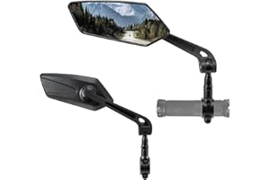 HOMEE 2 Pcs Bicycle Mirrors for Handlebars, 360° Adjustable Rotatable Bike Rear View Mirror, Safety HD Glass Bike Mirror Hand