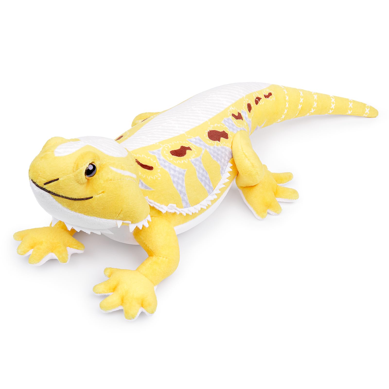 Lilizzhoumax Realistic Bearded Dragon Plush Toy, 46cm/18”, Super Soft, Cute Lizard Home Decoration, Gift for Kids, Yellow