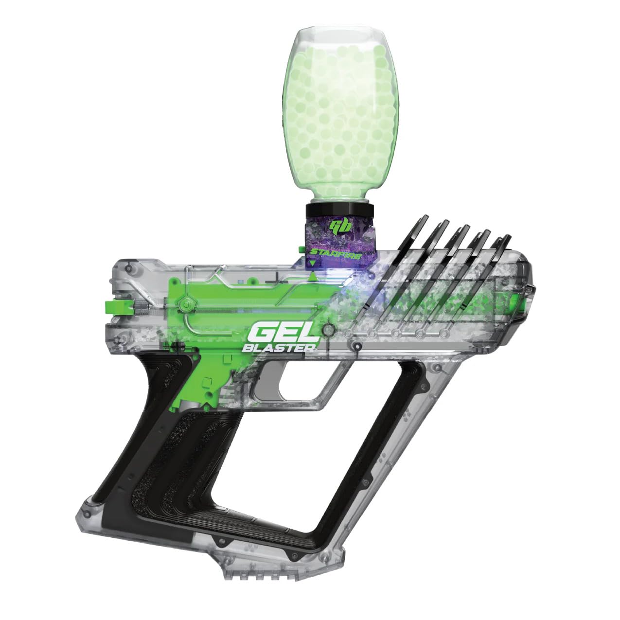 Photo 1 of Gel Blaster Surge 2 with Built-in Starfire Glow Activator – Upgraded GelBlaster Toy with 100+ Foot Range – Water Bead Ammo – Semi & Full Auto Modes – Glows in The Dark – 170 FPS – Ages 14+