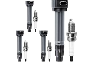 MOTOREVO Ignition Coil Pack and Iridium Spark Plugs Set of 4 Compatible with Jeep Patriot/Compass 2007-2017 2.0L 2.4L & Dodge Journey 2009-2020/Caliber 2007-2012 & Chrysler 200 2011-2014 Replace OE# UF557+7098
