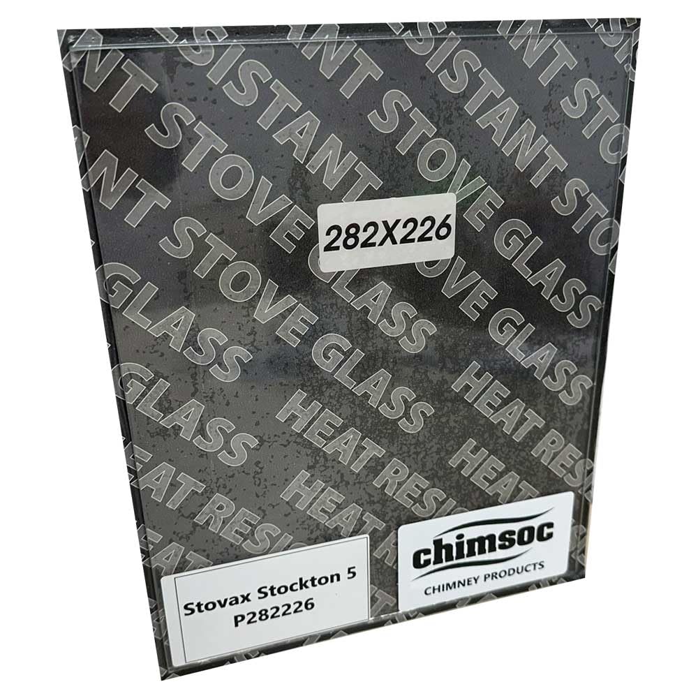 Chimsoc Replacement Stove Glass - Stovax Stockton 5 (282mm x 226mm Rectangular)