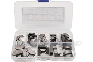 80 Pcs Carbon Steel Woodruff Key Set, Comprehensive Assortment of Woodruff Keys for Flywheel, Pulley and Crankshaft Tools