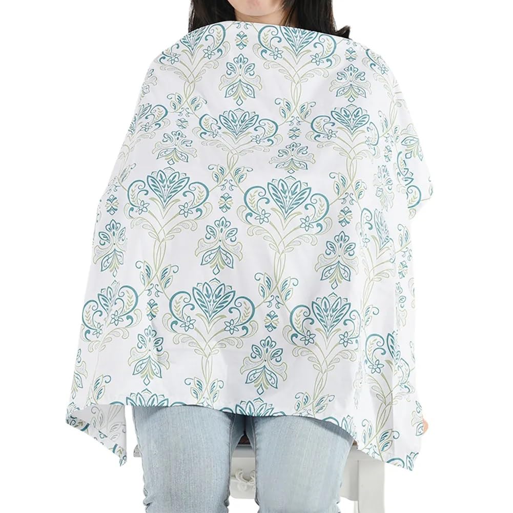 Enteek Breastfeeding Cover, Nursing Cover Breast Feeding Coverall with Adjustable Strap, Breastfeeding Lightweight Breastfeeding Shawl, Perfect Suitable for Discreet Nursing (PatternC)