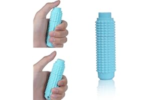 SnapMorph Little Ouchies Fidget Toys - All-in-One Pain Stim Toy with Spinning & Press Buttons for Anxiety Relief, Stress and Pain Relief Stimulation for Adults and Teens,1PCS Cyan Blue