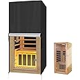 Agustone Single Sauna Cover, 1 Person Wood Sauna Cover Outdoor Dry Sauna Cover for Home Infrared Sauna Room Cover Dynamic Sunlighten Sauna Cover