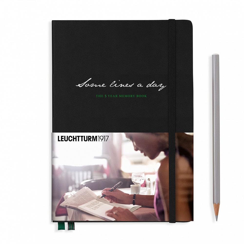 Leuchtturm1917 A5 Medium Some Lines a Day 5 Year Memory Book - Black