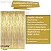 Gold 80th Birthday Decorations – Large, Shiny Gold Fringe Foil Curtain Backdrop | 80th Birthday Party Supplies Kit | 80 Balloons | 80th Birthday Party Decorations | 80 Party Décor for 80 Birthday