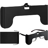 Lingvee 1 Pcs Flight Training Glasses Clip on View Limiting Device, Black | Overs Visors Attaches, Limiting Device, Aviation Training Supplies, with Soft Case