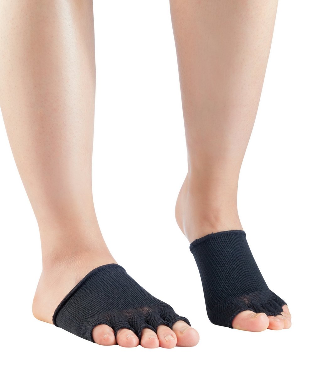 Knitido Dr. Foot Hallux Valgus | Half Toe Compression Band for Bunion Prevention, Colours:black (001), size Footlet:35-41