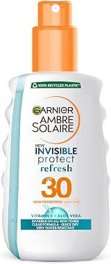 Garnier Ambre Solaire Clear Protect Sun Cream Spray SPF30 200ml No White Marks view 1