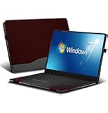 Honeycase Compatible with Yoga 730 15.6 inch Case, PU Leather Folio Stand Protective Hard Shell Case Type Keyboard Tablet Cover Compatible for Lenovo Yoga 730-15 15 Inch,Red