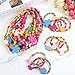 Bememo 10 Pieces Colorful Wooden Jewelry Collections Party Favor Princess Necklace Bracelet Set (Style 1)