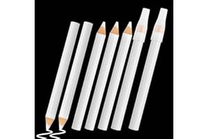 Pretwad 7 PCS Sewing Pencils for Fabric - Washable White Fabric Marking Pencils with Tip Caps, Ideal for Tailors, Quilting, Dressmaker & DIY Crafts (8.75cm)