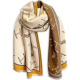 LumiSyne Winter Scarf Cashmere Shawl Women Retro Horse Letter Pattern Warm Pashmina Scarves With Tassel Soft Long Wrap Stole