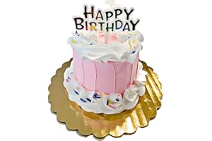 Dezicakes Fake Cake- Mini Cake Fake Food Artificial Cake- Cake Decor-Cake Decoration Cake Display- Fake Cupcakes-Fake Cakes-Realistic Fake Food Fake Mini Cake Pink Birthday