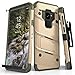 Zizo Bolt Series Galaxy S9 Case - Full Curved Glass Screen Protector with Holster and 12ft Military Grade Drop Tested (Desert Tan & Camo Green)