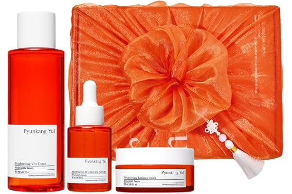 Pyunkang Yul PKY Korean Skincare Set, Radiance & Even Skin Tone Care, Hydrating Toner, Revitalizing Serum & Nourishing Cream,