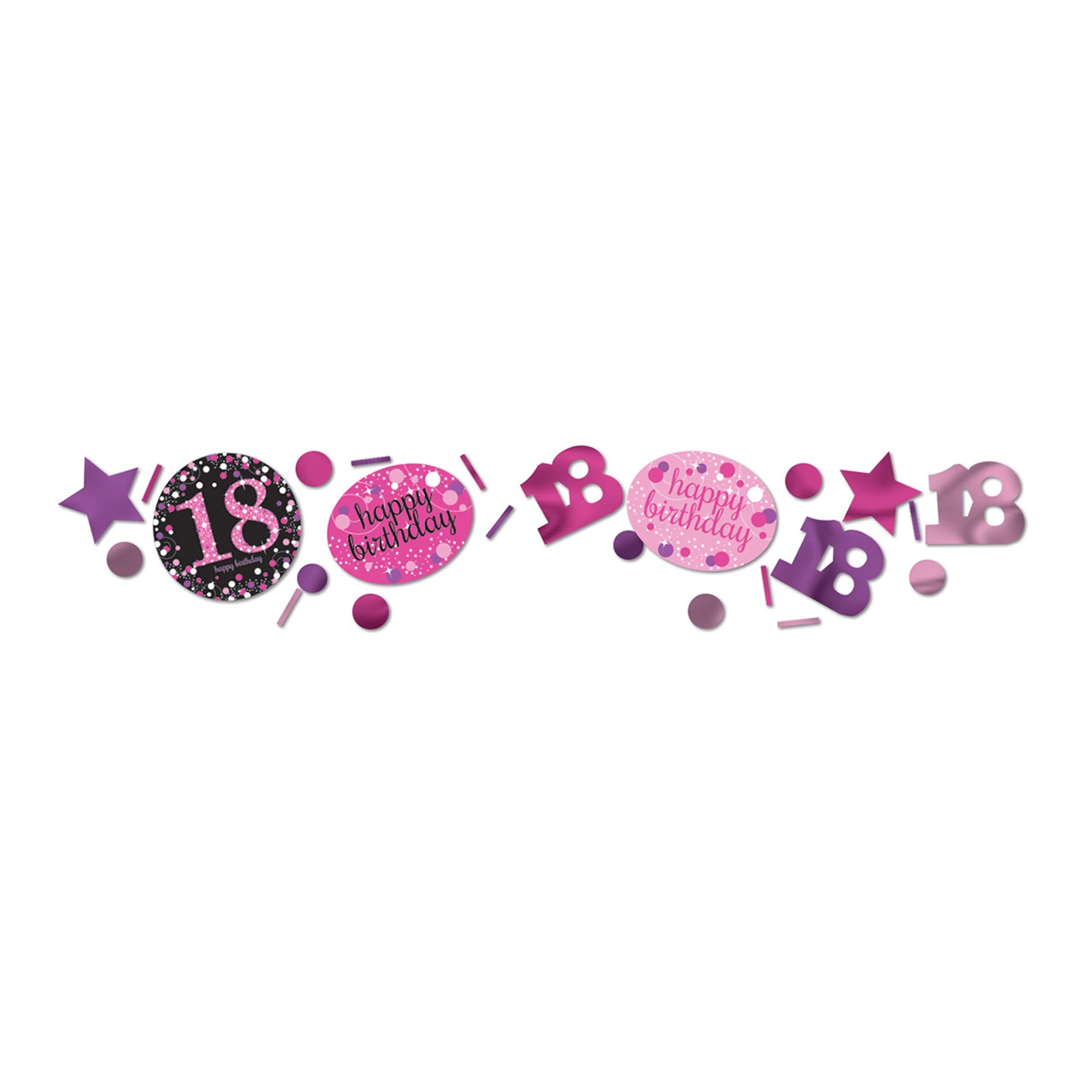 Amscan 9900578 - Pink Sparkling Celebration 18th Birthday Table Confetti Scatters - 34 g