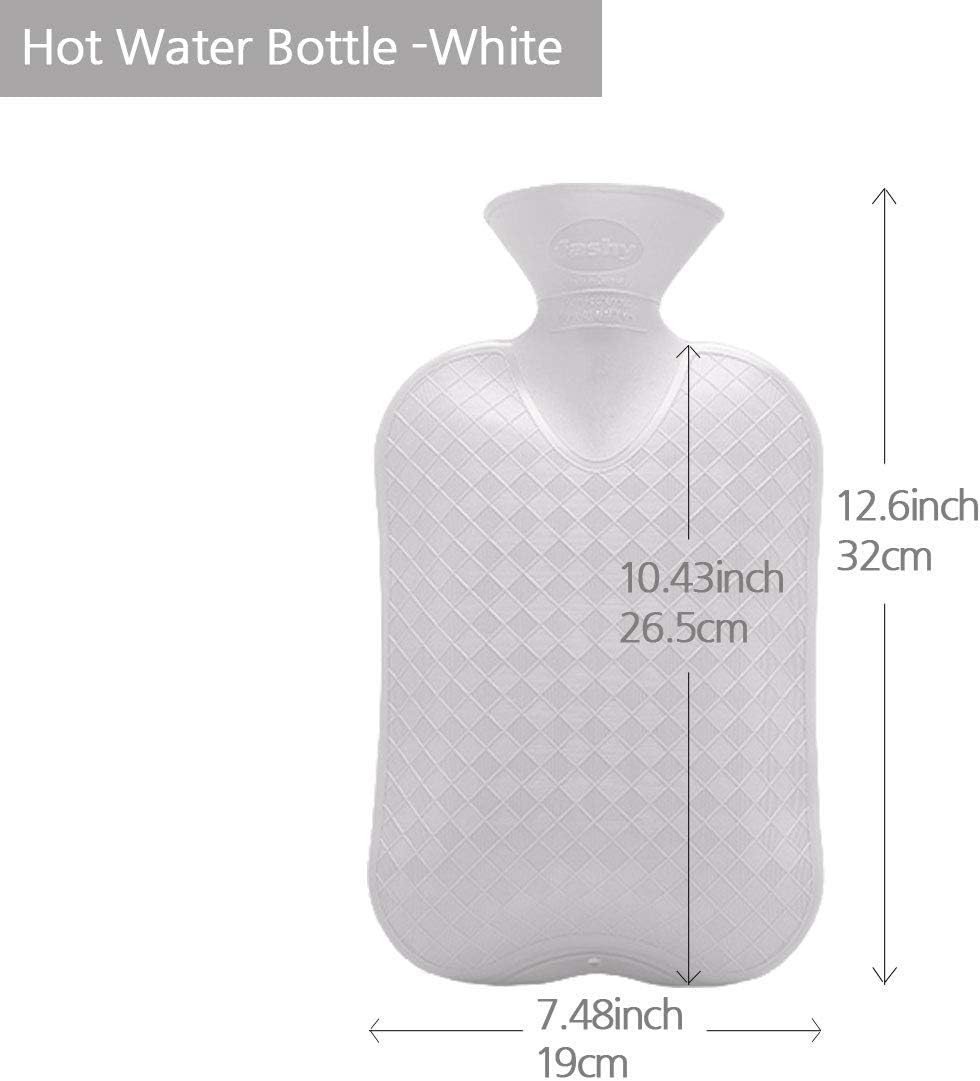 Fashy Hot Water Bottle with Organic Cotton Cover (Ivory, 67oz): Health & Personal Care