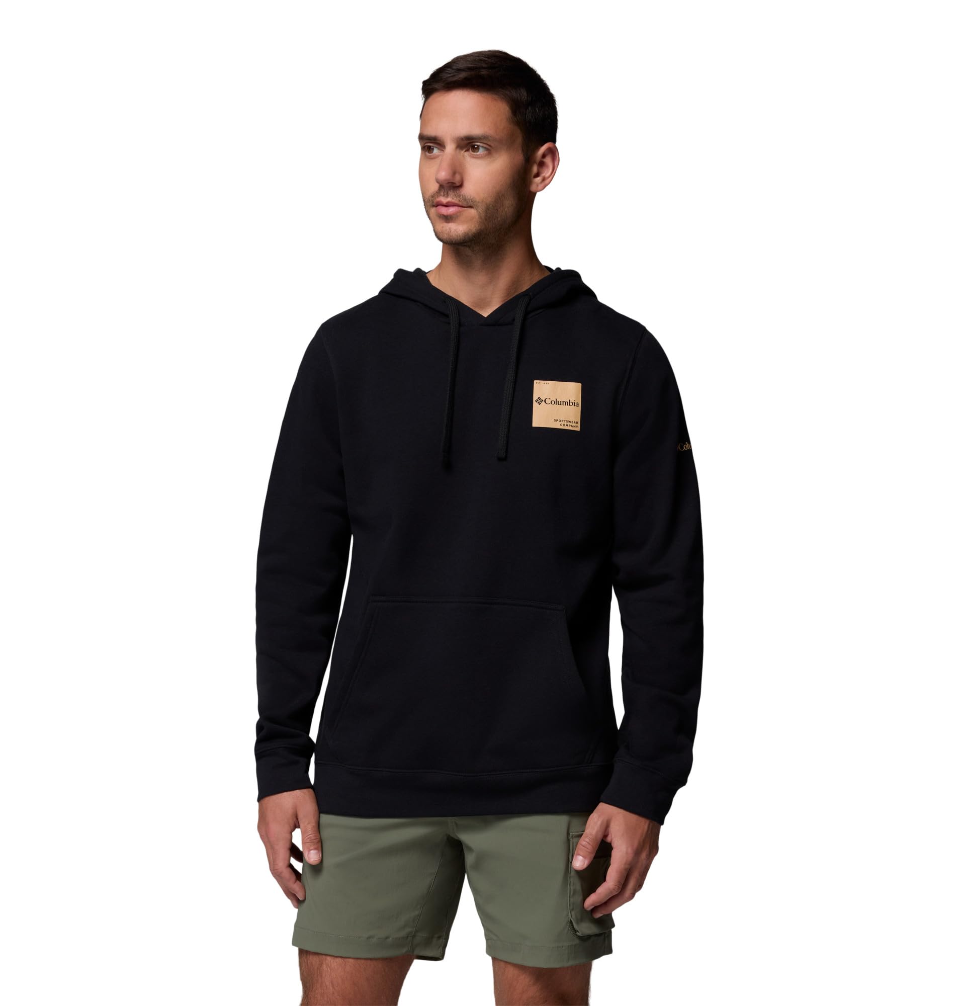 Columbia Mens Trek Long Sleeve Hoodie, Black/Boxy Brand, X-Small Image