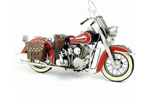 CYXStar Handmade Iron Class Motorcycle Model Antique Iron Motorbike Model Vintage Motorbike Model for Home Decor (Red(1952)