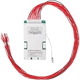 Bisida 16S BMS 60V 30A Li-ion PCB Protection Board with Balance Wire and NTC,Ten Functional protections, Common Port, for Solar Energy Storage, Balance Car Lithium-ion Battery Pack (16S 60V 30A)