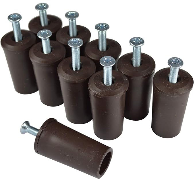 ? Rolladenstopper Anschlagstopper Rolladen Stopper ? Farbe Braun offen - 5ér SET (10 Stück)
