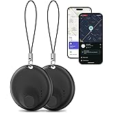 [2 Pack] Tracker Tags - 2 Pack for Android & iOS Find My Apps, Bluetooth Tracker Compatible with Both Google's Find Hub & Apple Find My App, Item Finder for Keys, Wallet, Luggage, Bicycle