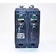 ABB TEY/Q-Line® THQB2120 2-Pole Miniature Circuit Breaker • 20A Double Pole Breaker • 120/240 VAC, 10 kA Interrupt • Thermal Magnetic Trip • Bolt-On Installation • HACR Rated