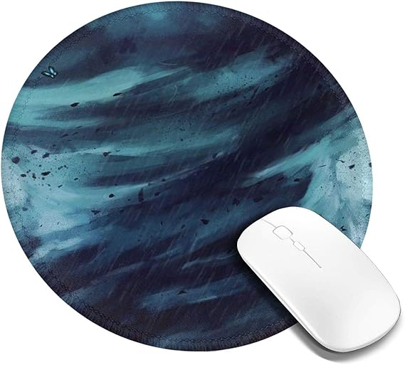 Small Round Mouse Pad 7.9X7.9inch Tornado NonSlip Rubber