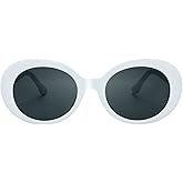 The Fresh Clout Goggles Oval Mod Retro Vintage Kurt Cobain Inspired Sunglasses Round Lens Gift Box