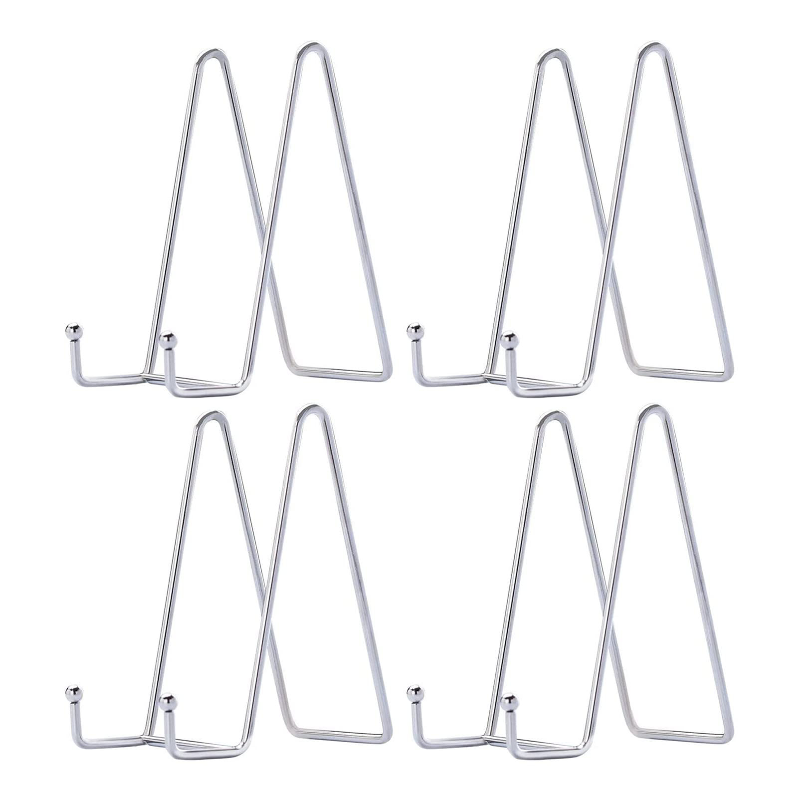 Photo 1 of LIONWEI LIONWELI Plate Stands for Display - 6 Inch Metal Easels 4 Pack - Sturdy Tabletop Holders for Decorative Plates, Picture Frames, Books, Tablets, Vinyl Records & More - Silver