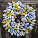 The Wreath Depot Yellow and Pale Lavender Tulip Front Door Wreath, 19 Inch