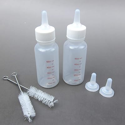 Alfie Pet - Padget Nursing Bottle with Cleaning Brush and Replacement Nipples Set for Kittens &amp; Small Animals