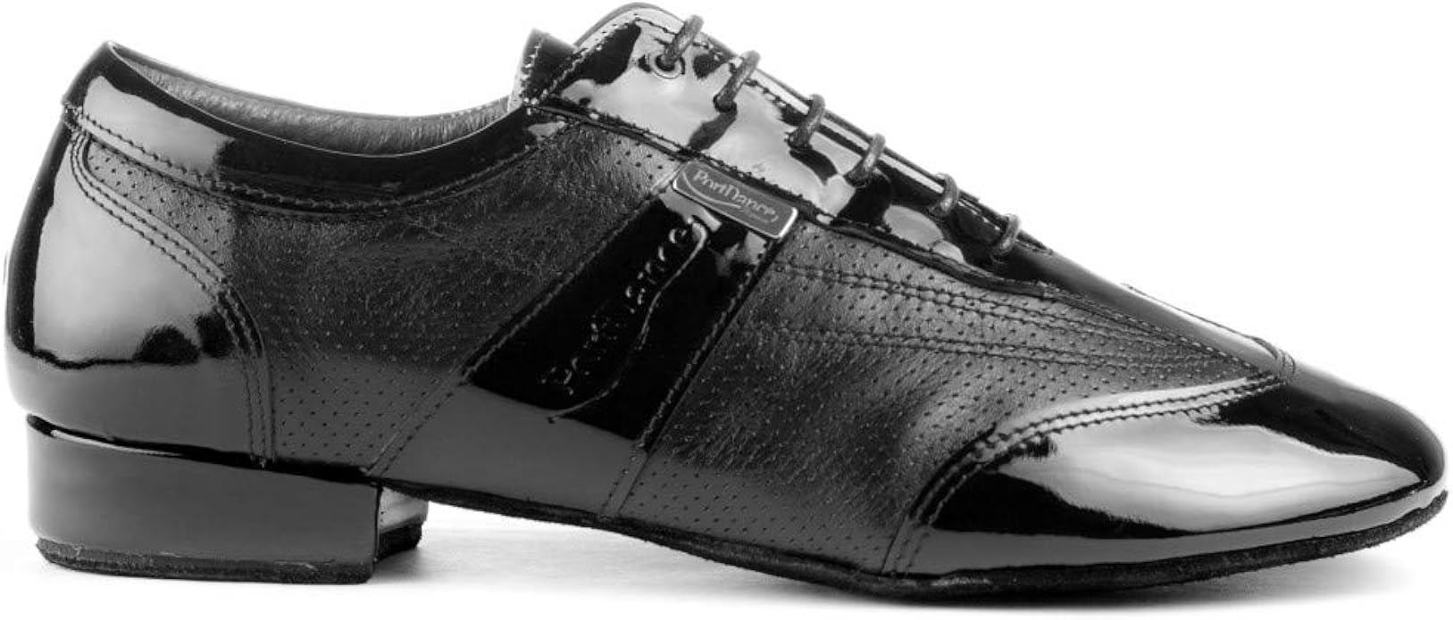 PortDance Mens Dance Shoes PD024 Black Patent/Leather