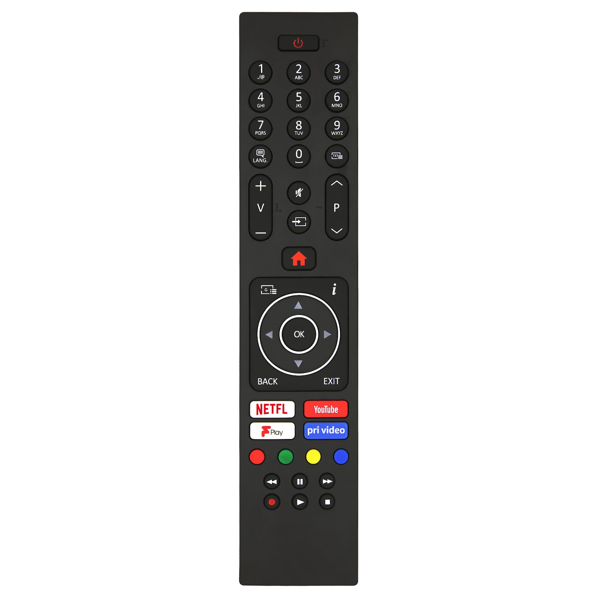 Riry Replacement Universal Remote Control for techwood Polaroid luxor Logik Bush Digihome Celcus Hitachi Remote Control Smart HD LED TV -No additional setup required