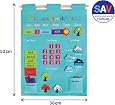 Calendrier Éducatif Enfant LUDI Tissu - 45 Étiquettes Scratch - 40x53cm