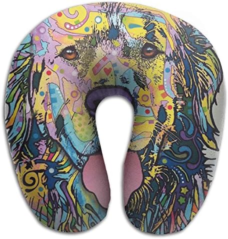 Silence Is Golden Golden Retriever Travel Pillow Super Softtreatment Pain Long Flight Train Fashions