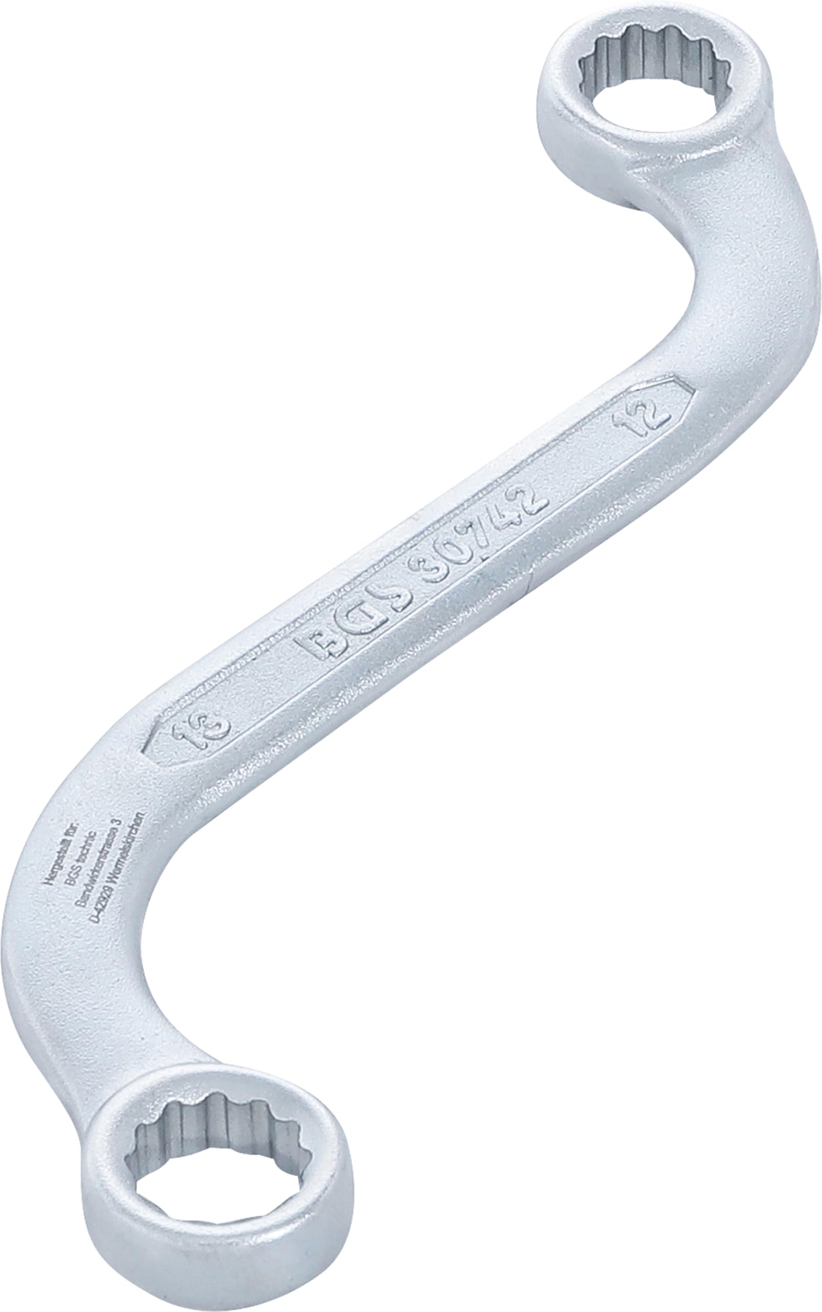 BGS 30742 | S-Type Double Ring Spanner, 12-point | 12 x 13 mm