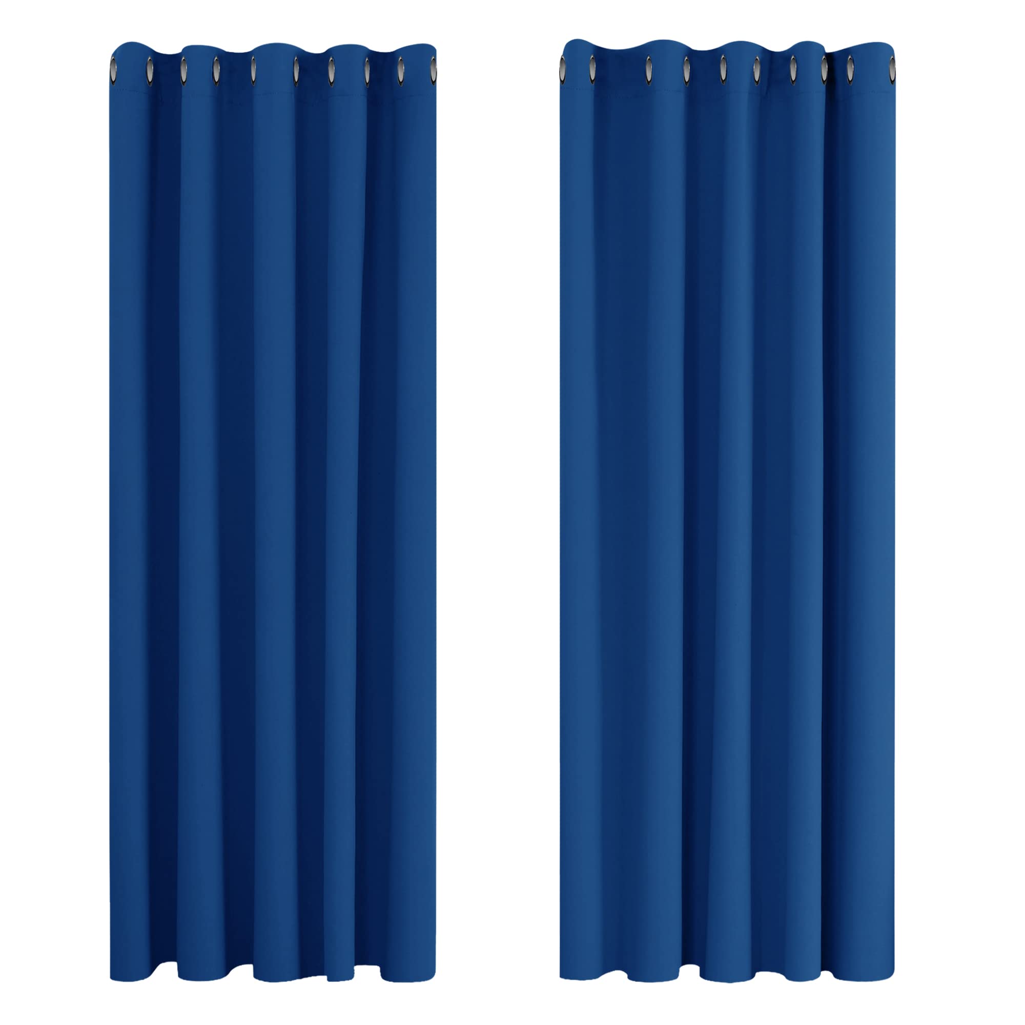 Deconovo Super Soft Bedroom Blackout Curtains Thermal Insulated Eyelet Curtains for Kids 66 x 72 Inch Blue 2 Panels