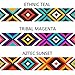 Nylon Dog Collar Aztec Geometric Pattern Tribal Magenta 14-18 inch