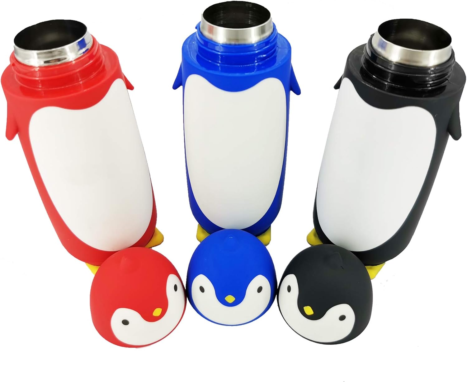 SZWGMY Penguin Stainless Steel Water Bottle Tea Coffee Travel Mug Insulation for Hot & Cold, vacuum flask cup (Black): Kitchen & Dining