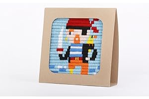 SOZO GROWING UP CREATIVE Sozo DIY Pirate Needlepoint Kit for Beginners – Adventure Embroidery Craft Kit for Teens & Adults – Yarn Stitching Kit with Canvas, Needle & Frame