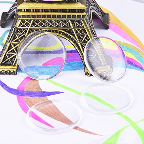 IGOGO Epoxy Resin Dome Stickers – Clear or Glitter Self-Adhesive Dots for DIY Crafts, Bottle Caps, Hair Bows, Scrapbooks, Jewelry & Pendants 1 Inch Clear 100PCS