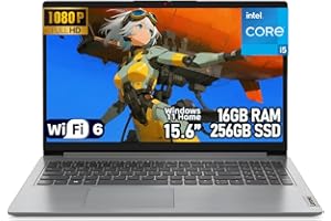 Lenovo IdeaPad 1i 15.6" FHD Student Laptop, Intel Core i5-1335U, 16GB RAM 256GB SSD, Wi-Fi 6, Windows 11 Home, SD Card Reader