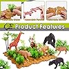 Buyger-58-Pieces-Animals-Toys-for-Kids-Zoo-Animal-Figures-Realistic-Wildlife-Toy-Activity-Play-Mat-Carry-Case-Gift-for-3-year-old-Boy-Girl BUYGER Large Size Jungle Wild Animal Figures Toys Set, Realistic Zoo Safari Figure Animal Playset with Play Mat Assemble…