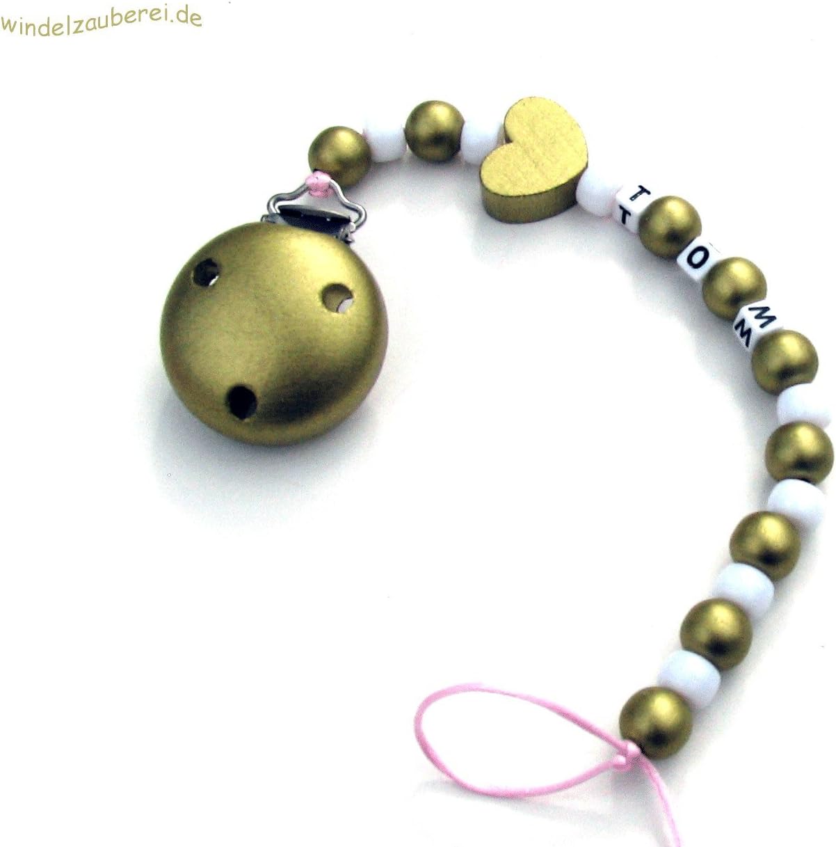 gold baby dummy chain