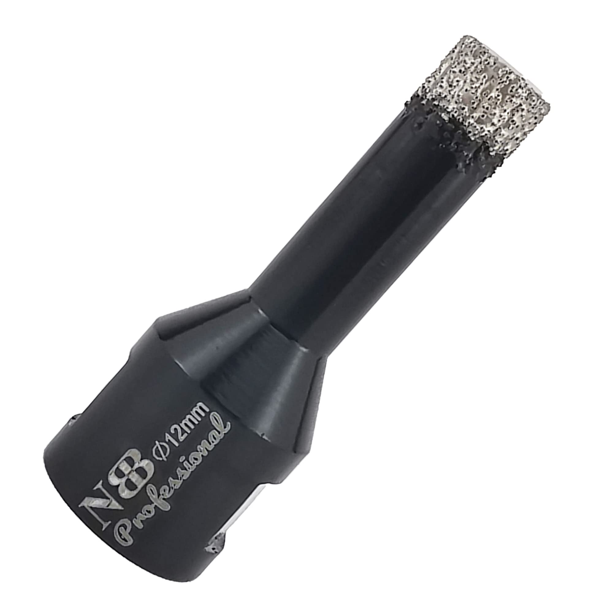 NBB Vacuum brazed Diamond Hole Saw with M14, for Dry or Wet Drilling Professionally on Hard Porcelain, Ceramic, Tile, Granite, Marble, Fast, Durable, for Angle Grinder (12mm)